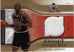2005-06 Sweet Shot Sweet Swatches Gold #MJ Michael Jordan/50