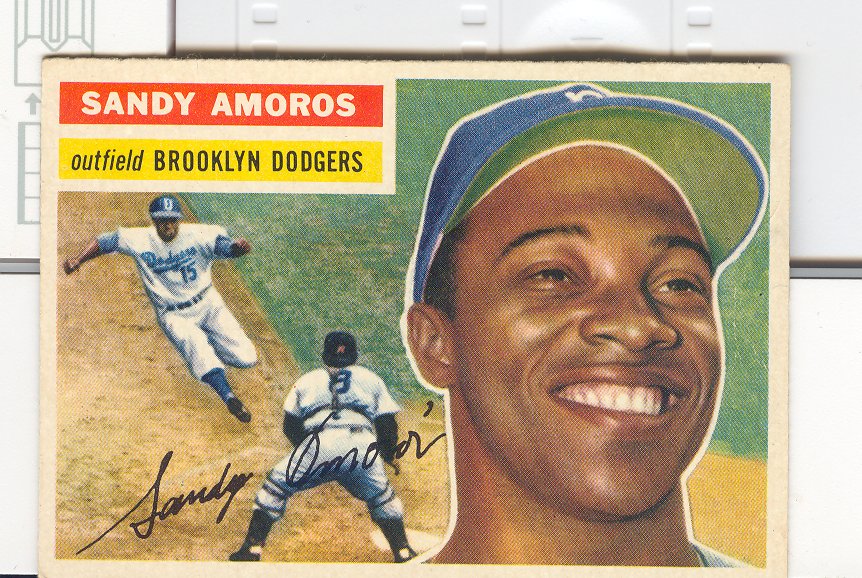 1956 Topps #42 Sandy Amoros front image