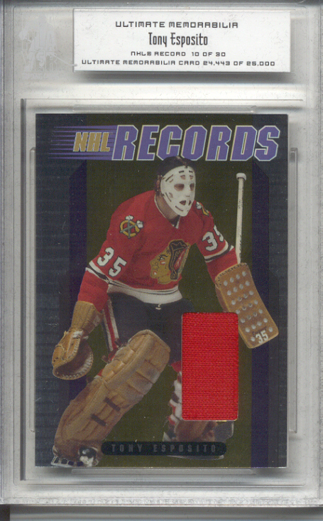 2000-01 BAP Ultimate Memorabilia NHL Records #R3 Tony Esposito