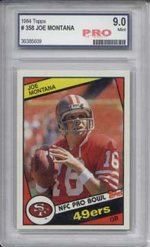 1984 Topps #358 Joe Montana Graded Mint 9