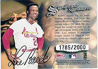 1997 Donruss Signature Significant Signatures #5 Lou Brock