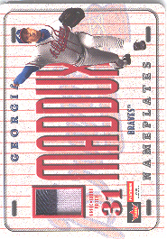 2001 Fleer Platinum Nameplates #17 Greg Maddux/180