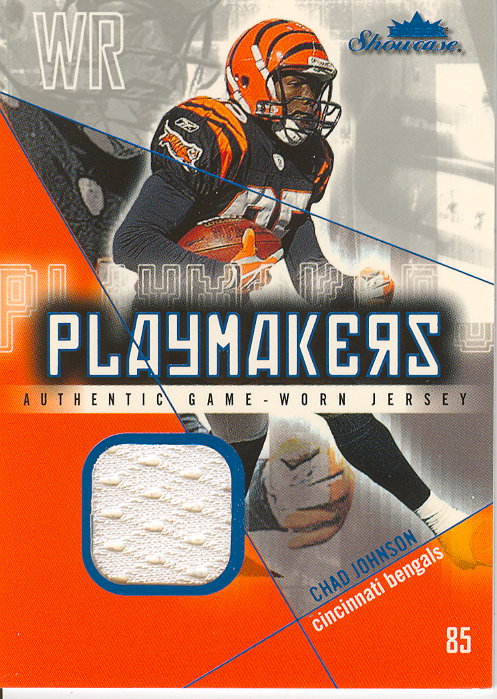 2004 Fleer Showcase Playmakers Game Used #CJ4 Chad Johnson/10