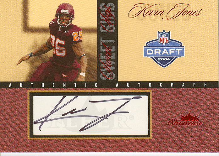 2004 Fleer Showcase Sweet Sigs Red #KJ Kevin Jones/16