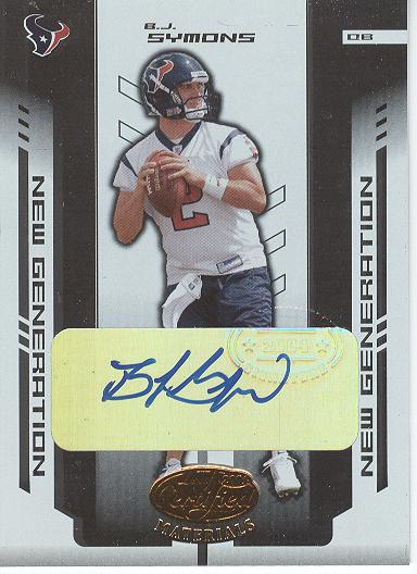 2004 Leaf Certified Materials #155 B.J. Symons AU RC