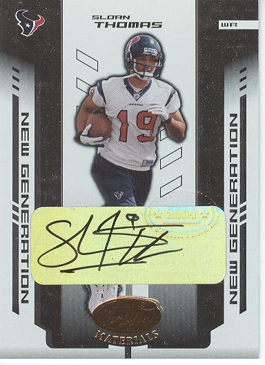 2004 Leaf Certified Materials #195 Sloan Thomas AU RC