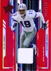 2005 Leaf Rookies and Stars Longevity Materials Ruby #26 Keyshawn Johnson/199