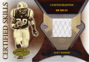 2005 Leaf Certified Materials Certified Skills Jersey #15 Curtis Martin