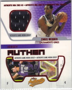 2002-03 Fleer Authentix Jersey Authentix #26 Chris Webber