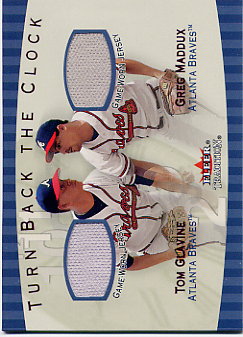 2001 Fleer Tradition Turn Back the Clock Game Jersey #TBC16 Tom Glavine/Greg Maddux