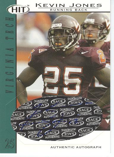 2004 SAGE HIT Autographs Emerald #A25 Kevin Jones