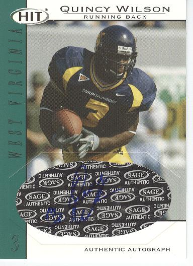 2004 SAGE HIT Autographs Emerald #A43 Quincy Wilson