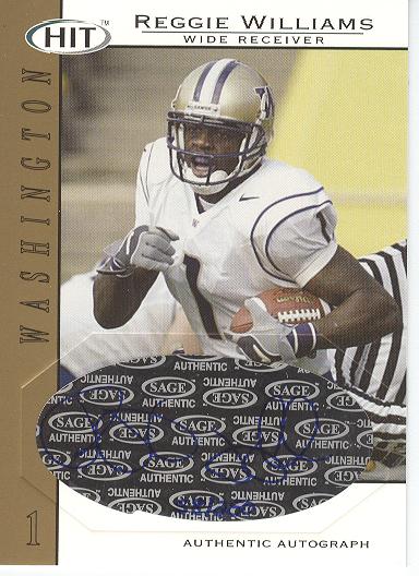 2004 SAGE HIT Autographs Gold #A1 Reggie Williams