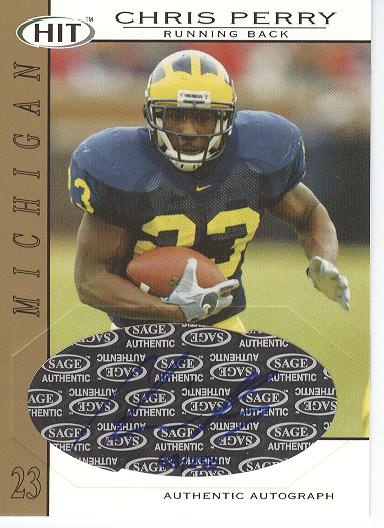 2004 SAGE HIT Autographs Gold #A23 Chris Perry