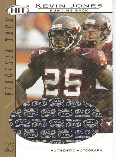 2004 SAGE HIT Autographs Gold #A25 Kevin Jones