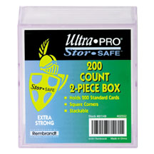 Ultra Pro 200 Count Plastic 2-Piece Storage Box For Standard Size Sports & Gaming Cards 