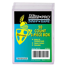 Ultra Pro 50 Count Plastic 2-Piece Storage Box ( 2 pack) For Standard Size Sports & Gaming Cards