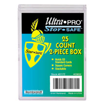 Ultra Pro 25 Count Plastic 2-Piece Storage Box (2 pack) For Standard Size Sports & Gaming Cards