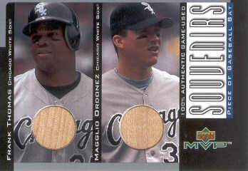 2001 Upper Deck MVP Game Souvenirs Bat Duos #BTO Frank Thomas/Magglio Ordonez