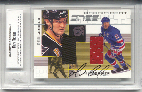 2000-01 BAP Ultimate Memorabilia Magnificent Ones Autographed #ML4 Mark Messier/Mario Lemieux