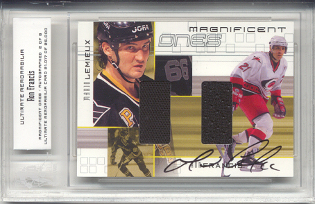 2000-01 BAP Ultimate Memorabilia Magnificent Ones Autographed #ML7 Ron Francis/Mario Lemieux
