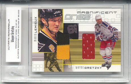2000-01 BAP Ultimate Memorabilia Magnificent Ones #ML9 Wayne Gretzky/Mario Lemieux