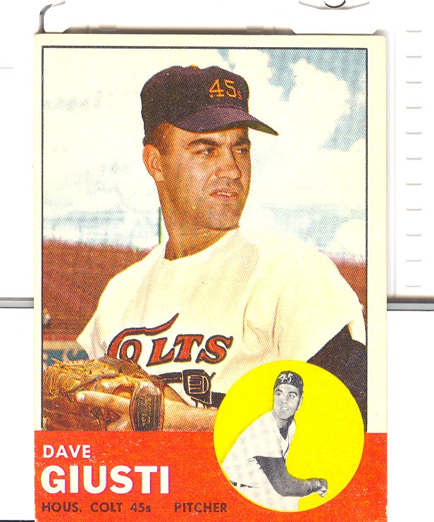 1963 Topps #189 Dave Giusti