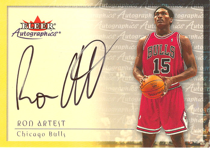 2000-01 Fleer Autographics #2 Ron Artest
