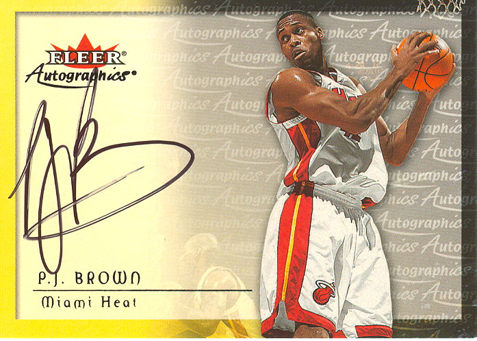 2000-01 Fleer Autographics #7 P.J. Brown