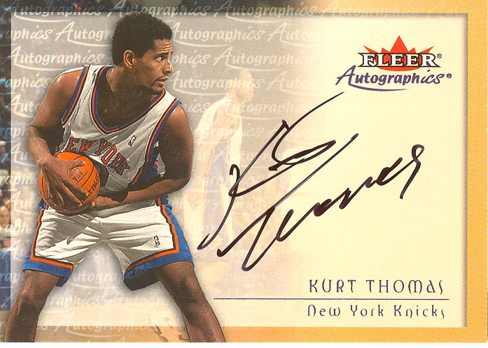 2000-01 Fleer Autographics #55 Kurt Thomas   