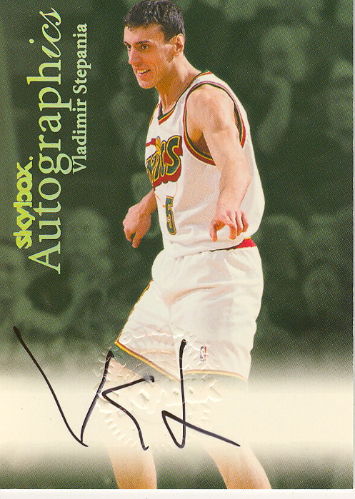 1999-00 SkyBox Premium Autographics #101 Vladimir Stepania