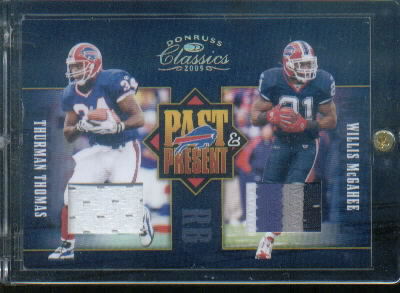2005 Donruss Classics Past and Present Jerseys Prime #2 Thurman Thomas/Willis McGahee