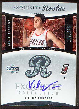 2004-05 Exquisite Collection #79 Viktor Khryapa AU RC