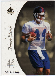 1999 SP Authentic #125 Sean Bennett RC