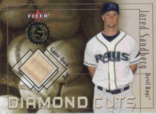 2001 Fleer Authority Diamond Cuts Memorabilia #92 Jared Sandberg Bat/800