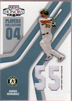 2004 Playoff Honors Players Collection Jersey Platinum Number #73 Ramon Hernandez