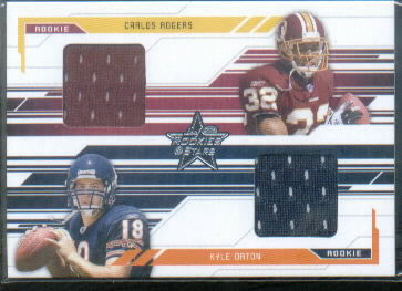 2005 Leaf Rookies and Stars #287 Carlos Rogers Jsy/Kyle Orton Jsy