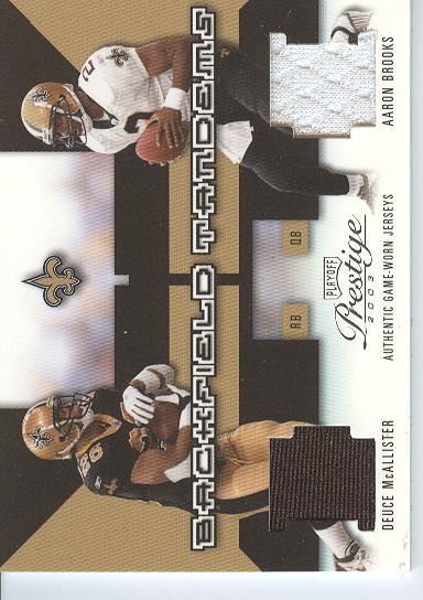 2003 Playoff Prestige Backfield Tandems #BT13 Aaron Brooks/Deuce McAllister