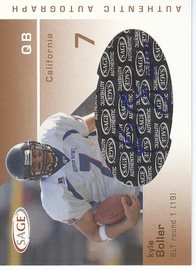 2003 SAGE Autographs Bronze #A7 Kyle Boller/490