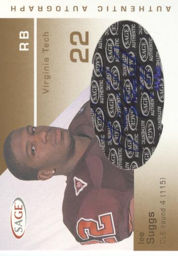 2003 SAGE Autographs Gold #A38 Lee Suggs/80