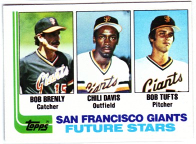 1982 Topps #171 Bob Brenly RC/Chili Davis RC/Bob Tufts RC