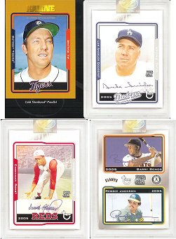 2005 Topps Retired Baseball Signature Edition Blister Pack (1 Uncirculated Autograph, 1 Serial #ed Parallel Card & 3 retired player cards in Every Pack)