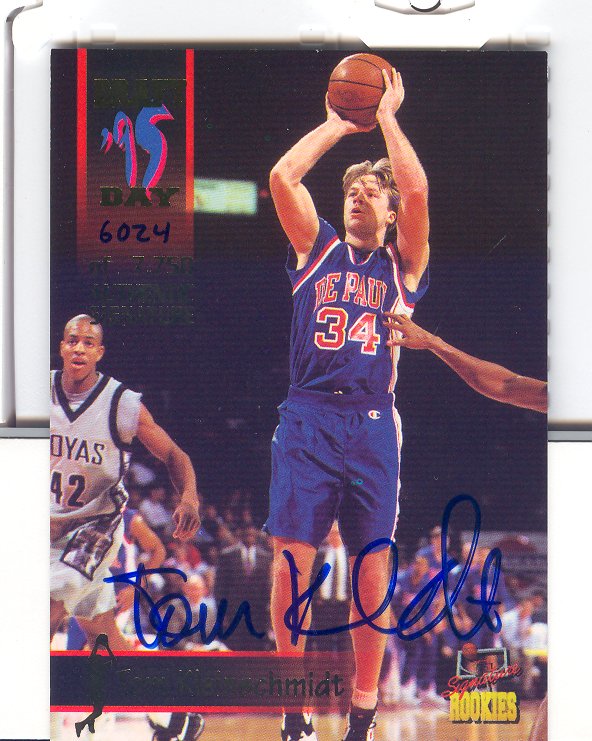 1995 Signature Rookies Draft Day Signatures #30 Tom Kleinschmidt