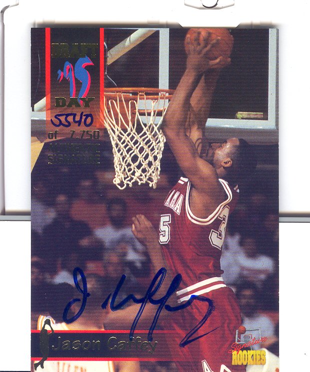 1995 Signature Rookies Draft Day Signatures #43 Jason Caffey