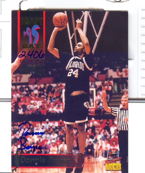 1995 Signature Rookies Draft Day Signatures #38 Donnie Boyce