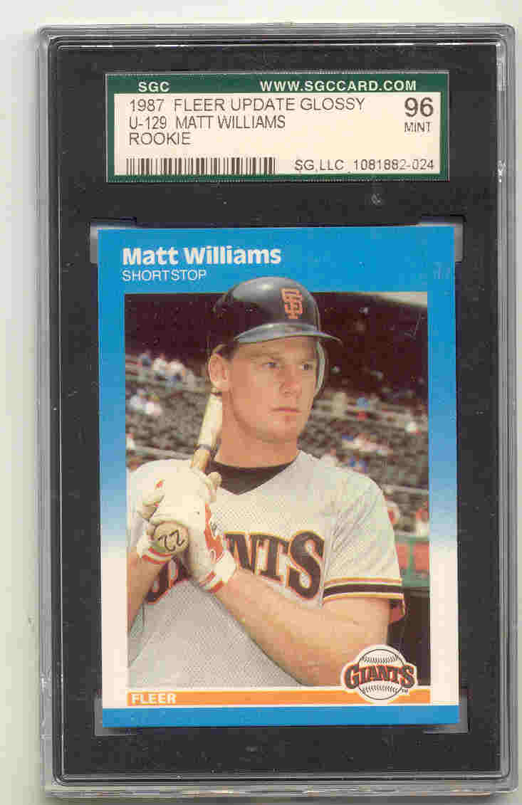 1987 Fleer Update Glossy #129 Matt Williams