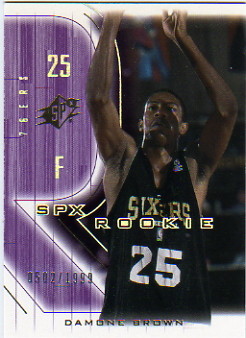2001-02 SPx #126 Damone Brown RC