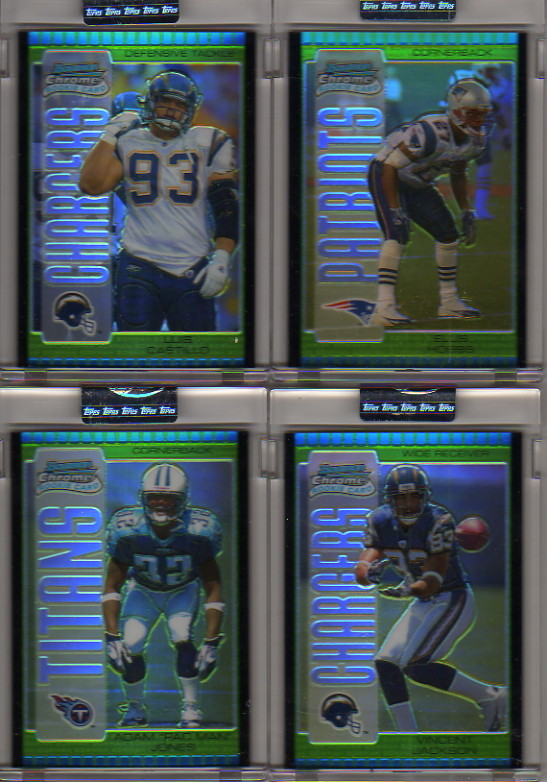 2005 Bowman Chrome Uncirculated Green Refractors #121 Vincent Jackson