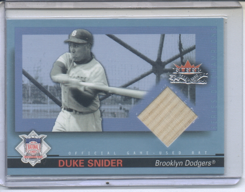2002 Fleer Fall Classics Series of Champions Game Used #DS Duke Snider Bat