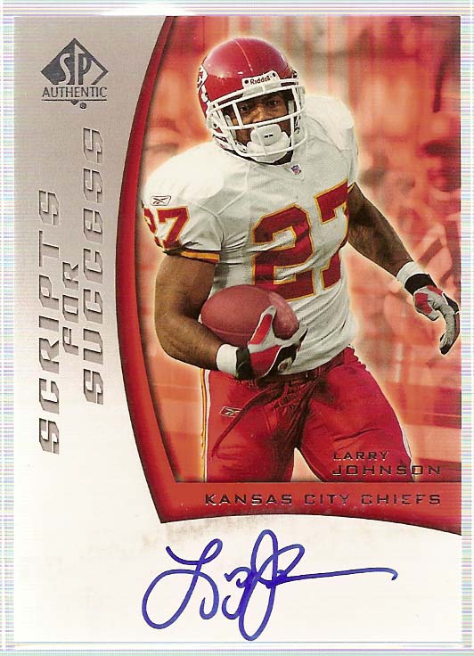 2005 SP Authentic Scripts for Success Autographs #SSLJ Larry Johnson